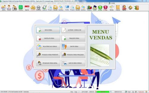 Programa Os Serviços Gerais com Vendas Financeiro e Estatística v6.6 Plus Whatsapp - Fpqsystem 600806