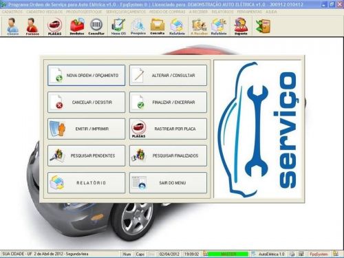 Programa para Autoelétrico Ordem de Serviço e Orçamentos v1.0 - Fpqsystem 718534