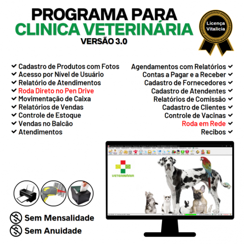 Programa para Clinica Veterinária com Agendamento Vendas e Financeiro v3.0 - Fpqsystem 718576