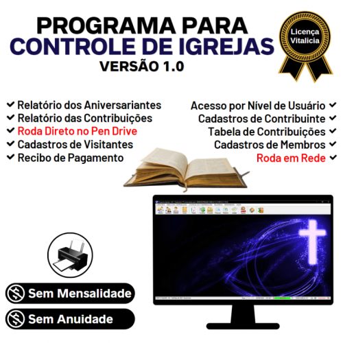 Programa para Controle de Igrejas v1.0 - Fpqsystem 718543