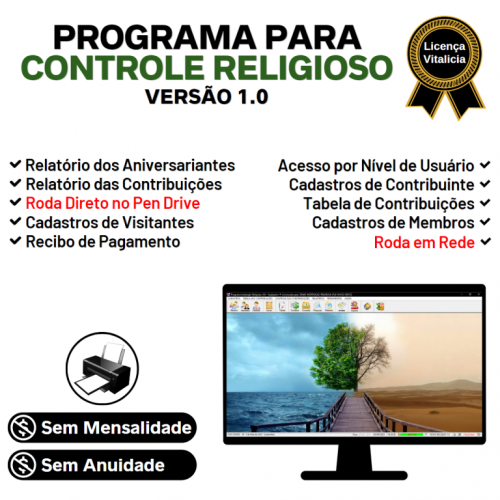 Programa para Controle Religioso e de Membros v1.0 - Fpqsystem  718807