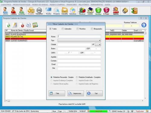 Programa para Loja de Moveis com Controle de Estoque Pedido de Vendas e Financeiro v2.0 - Fpqsystem 655518