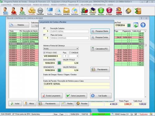 Programa para Loja de Moveis com Controle de Estoque Pedido de Vendas e Financeiro v2.0 - Fpqsystem 655523