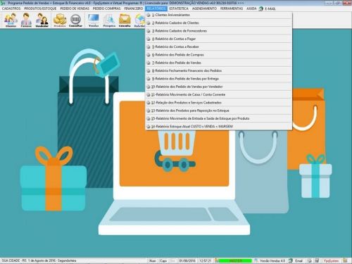Programa para Loja de Moveis com Controle de Estoque Pedido de Vendas e Financeiro v4.0 Plus - Fpqsystem 656241