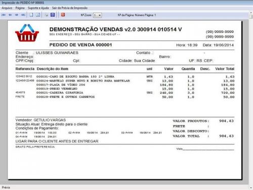 Programa para Loja de Roupas com Controle de Estoque Pedido de Vendas e Financeiro v2.0 - Fpqsystem 655533