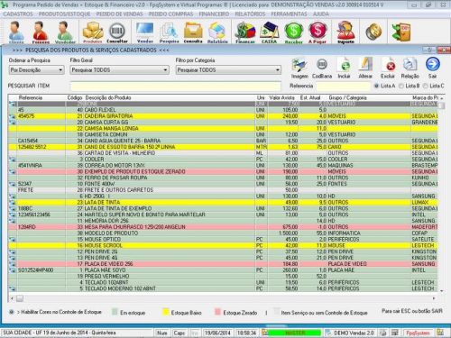 Programa para Loja de Roupas com Controle de Estoque Pedido de Vendas e Financeiro v2.0 - Fpqsystem 655539