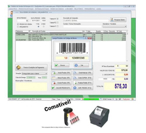 Programa para Madeireira com Controle de Estoque Pedido de Vendas v1.0 - Fpqsystem 653060