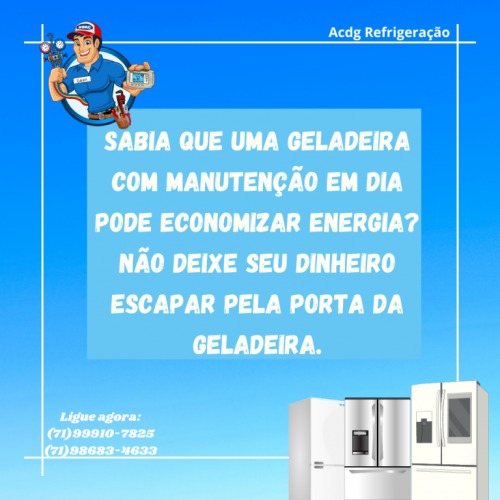 Reparo de geladeira bebedouro e freezer com a acdg refrigeração em salvador bahia 726013