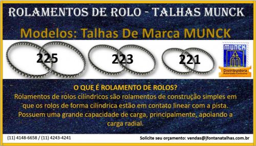 Rolamento de Roletes - Talhas Munck  713827