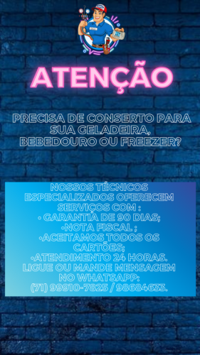 Serviço de reparo de geladeiras bebedouros e freezers em Salvador Bahia com a Acdg Refrigeração. 727184