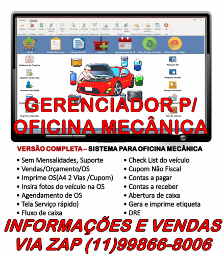 Sistema De Gestão Para Oficina Mecânica 725580