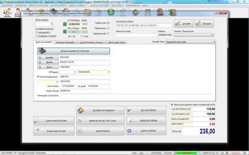 Sistema Ordem de Serviço Assistência Técnica Celular v2.0 - Fpqsystem 660749