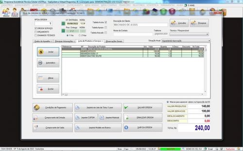 Sistema Ordem de Serviço Assistência Técnica Celular Vendas Financeiro Estatística v5.0 - Fpqsystem 660631