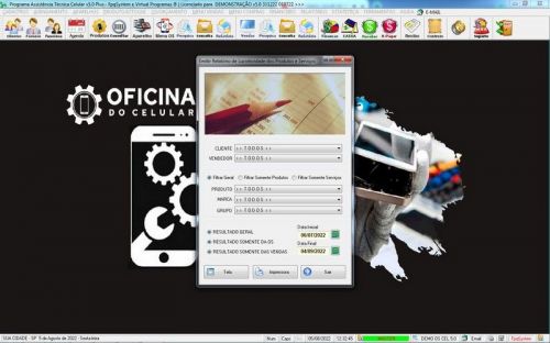 Sistema Ordem de Serviço Assistência Técnica Celular Vendas Financeiro Estatística v5.0 - Fpqsystem 660636