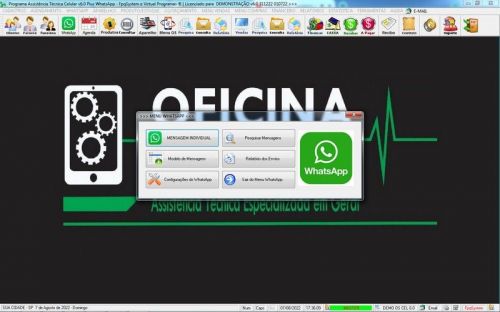 Sistema Ordem de Serviço Assistência Técnica Celular Vendas Financeiro Estatística Whatsapp v6.0  Whatsapp - Fpqsystem 660580