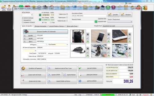 Sistema Ordem de Serviço Assistência Técnica Celular Vendas Financeiro Estatística Whatsapp v6.0  Whatsapp - Fpqsystem 660590