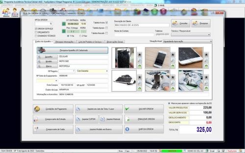 Sistema Ordem de Serviço Assistência Técnica Celular Vendas Financeiro v4.0 - Fpqsystem 660666