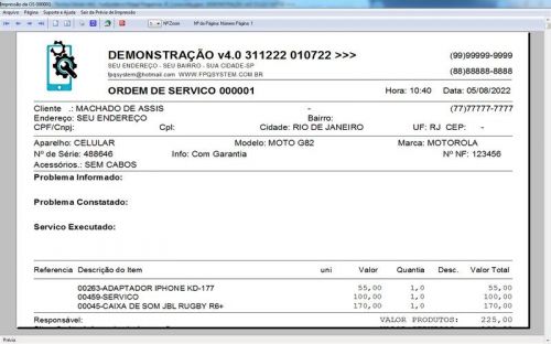 Sistema Ordem de Serviço Assistência Técnica Celular Vendas Financeiro v4.0 - Fpqsystem 660667