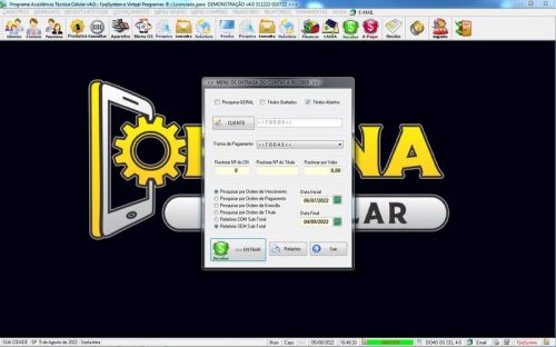 Sistema Ordem de Serviço Assistência Técnica Celular Vendas Financeiro v4.0 - Fpqsystem 660676