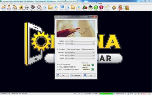 Sistema Ordem de Serviço Assistência Técnica Celular Vendas Financeiro v4.0 - Fpqsystem 660677