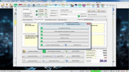 Sistema Ordem de Serviço Assistência Técnica Vendas e Financeiro v7.0 Plus  Whatsapp - Fpqsystem 660102