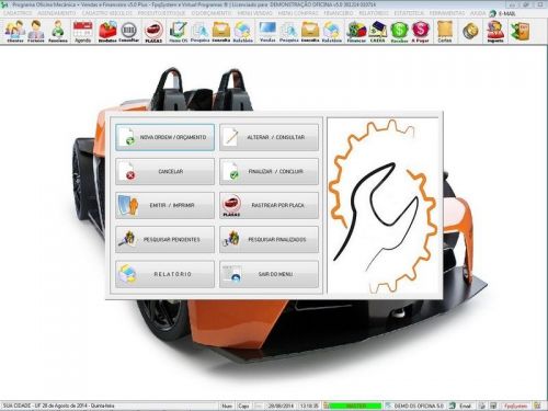 Sistema Ordem de Serviço para Oficina Mecânica com Check List Vendas Estoque e Financeiro v5.0 Plus - Fpqsystem 660367