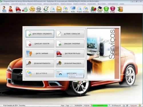Sistema Ordem de Serviço para Oficina Mecânica com Vendas Estoque e Financeiro v4.0 - Fpqsystem 660388