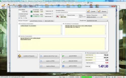 Sistema Ordem de Serviço para Oficina Mecânica de Caminhão v3.2 - Fpqsystem 661253