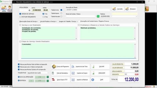 Sistema Ordem de Serviço Serralheria  Vendas  Financeiro v6.3 Whatsapp - Fpqsystem 682471
