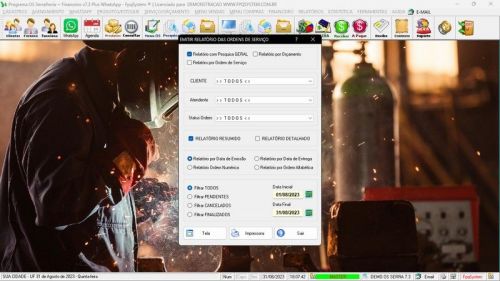 Sistema Ordem de Serviço Serralheria  Vendas  Financeiro v7.3 Whatsapp - Fpqsystem 682544