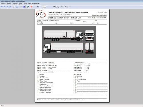 Sistema Os Oficina Mecânica Caminhão com Check List Vendas Estoque e Financeiro v6.2 Plus  Whatsapp - Fpqsystem 661133