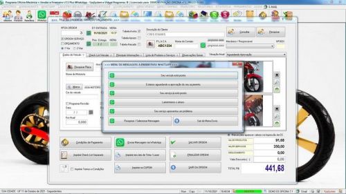 Sistema Os Oficina Mecânica com Moto Check List Vendas Estoque e Financeiro v7.1 Plus  Whatsapp via Os - Fpqsystem 660862