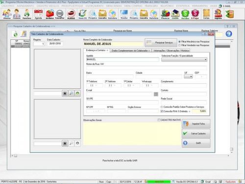 Sistema Os Oficina Mecânica Moto com Check List Vendas Estoque e Financeiro v6.1 Plus  Whatsapp - Fpqsystem 660908