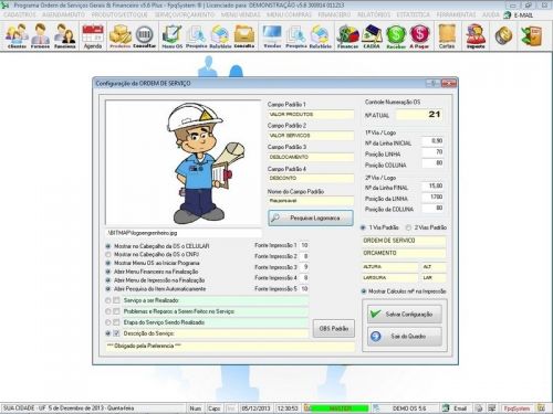 Sistema Os Serviços Diversos com Vendas Financeiro e Estatísticas v5.6 Plus - Fpqsystem 664452