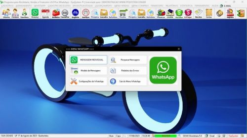 Sistema para Loja de Bicicletaria com Serviços Vendas Estoque e Financeiro v5.0 Plus Whatsapp - Fpqsystem 682062