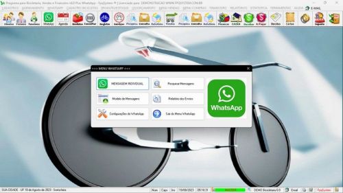 Sistema para Loja de Bicicletaria com Serviços Vendas Estoque e Financeiro v6.0 Plus Whatsapp - Fpqsystem 682122