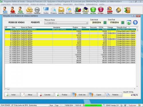 Sistema para Loja de Moveis com Controle de Estoque Pedido de Vendas e Financeiro v2.0 - Fpqsystem 662164