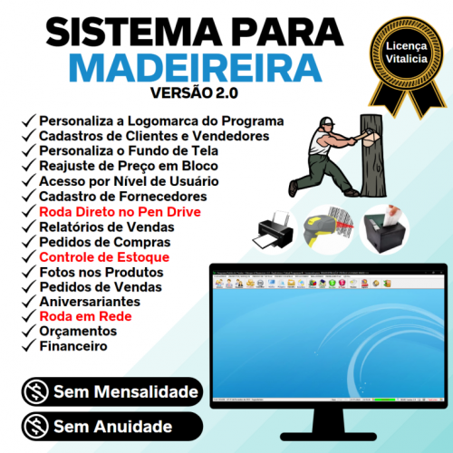 Sistema para Madeireira com Controle de Estoque Pedido de Vendas e Financeiro v2.0 - Fpqsystem 662076