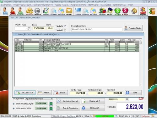 Sistema Para Serviços Gerais e Orçamentos Financeiro V4.6 - Fpqsystem 664697
