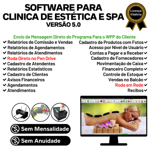 Software Clinica de Estética e Spa Agendamento Vendas e Financeiro v5.0 Plus Whatsapp - Fpqsystem 718946