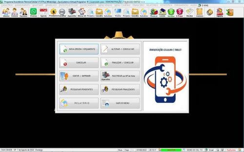 Software Ordem de Serviço Assistência Técnica Celular Vendas Financeiro Estatística v7.0 Plus  Whatsapp - Fpqsystem 660569