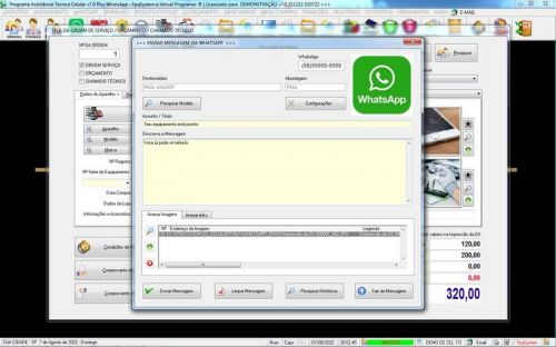 Software Ordem de Serviço Assistência Técnica Celular Vendas Financeiro Estatística v7.0 Plus  Whatsapp - Fpqsystem 660572