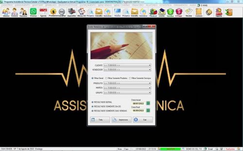 Software Ordem de Serviço Assistência Técnica Celular Vendas Financeiro Estatística v7.0 Plus  Whatsapp - Fpqsystem 660576