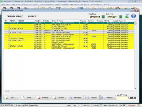 Software Ordem De Servi O Para Oficina Mec Nica Com Vendas E Estoque V Fpqsystem
