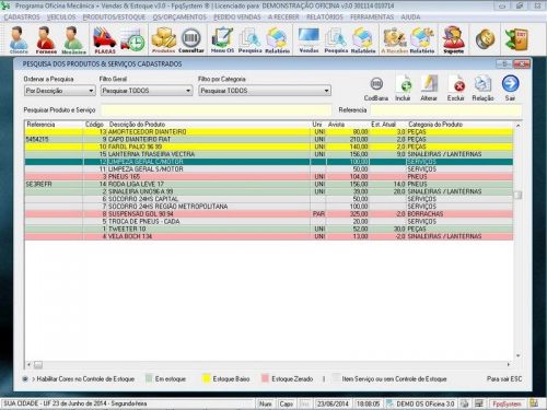 Software Ordem de Serviço para Oficina Mecânica com Vendas e Estoque v3.0 - Fpqsystem 660453