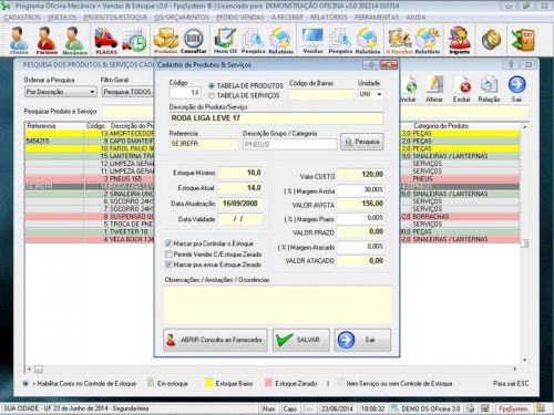 Software Ordem de Serviço para Oficina Mecânica com Vendas e Estoque v3.0 - Fpqsystem 660454