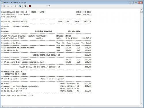 Software Ordem de Serviço para Oficina Mecânica com Vendas e Estoque v3.0 - Fpqsystem 660458