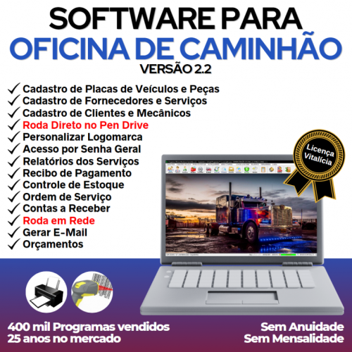 Software Ordem de Serviço para Oficina Mecânica de Caminhão v2.2 - Fpqsystem 661289