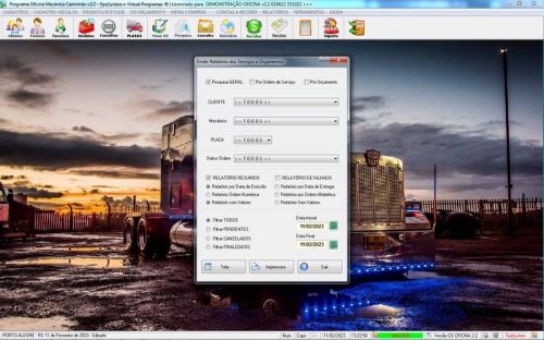 Software Ordem de Serviço para Oficina Mecânica de Caminhão v2.2 - Fpqsystem 661304