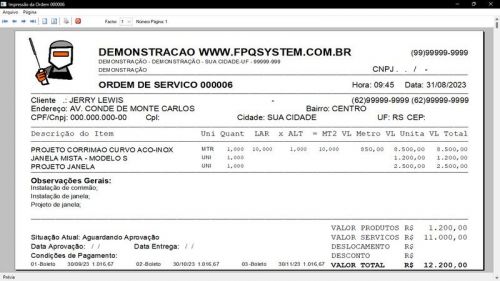 Software Ordem de Serviço Serralheria Vendas Financeiro v6.3 Whatsapp - Fpqsystem 682483